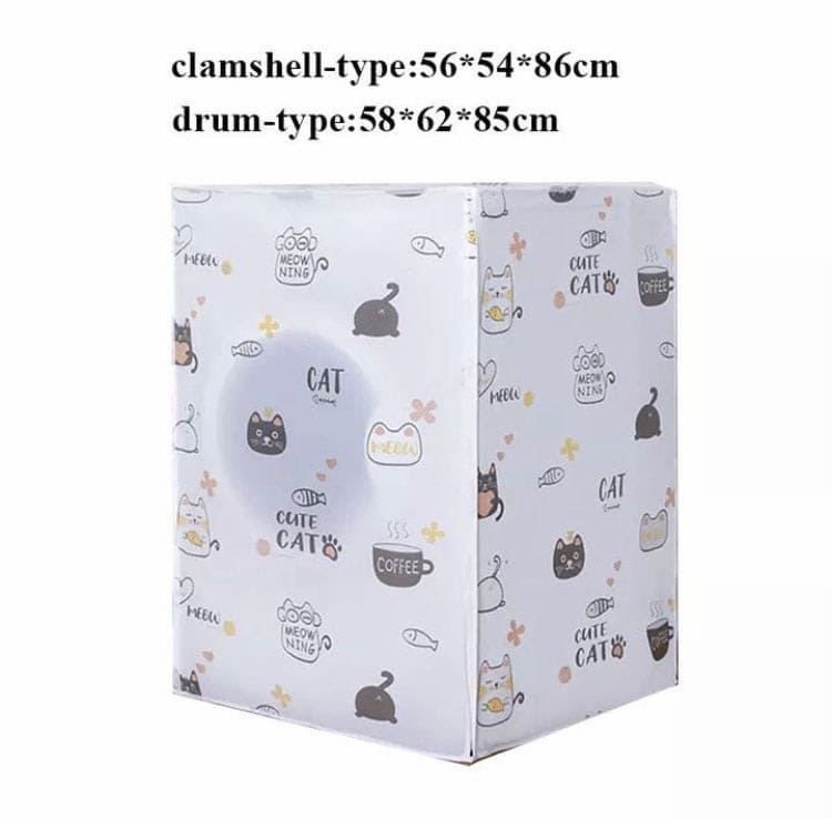 Front Loading Washing Machine Cover For Drum Washing Machine Waterproof Case, Zippered Dust Washing Machine Cover, Dust Protection Waterproof Case Cover, Printed Washing Machine, Washing Machine Protective Coat