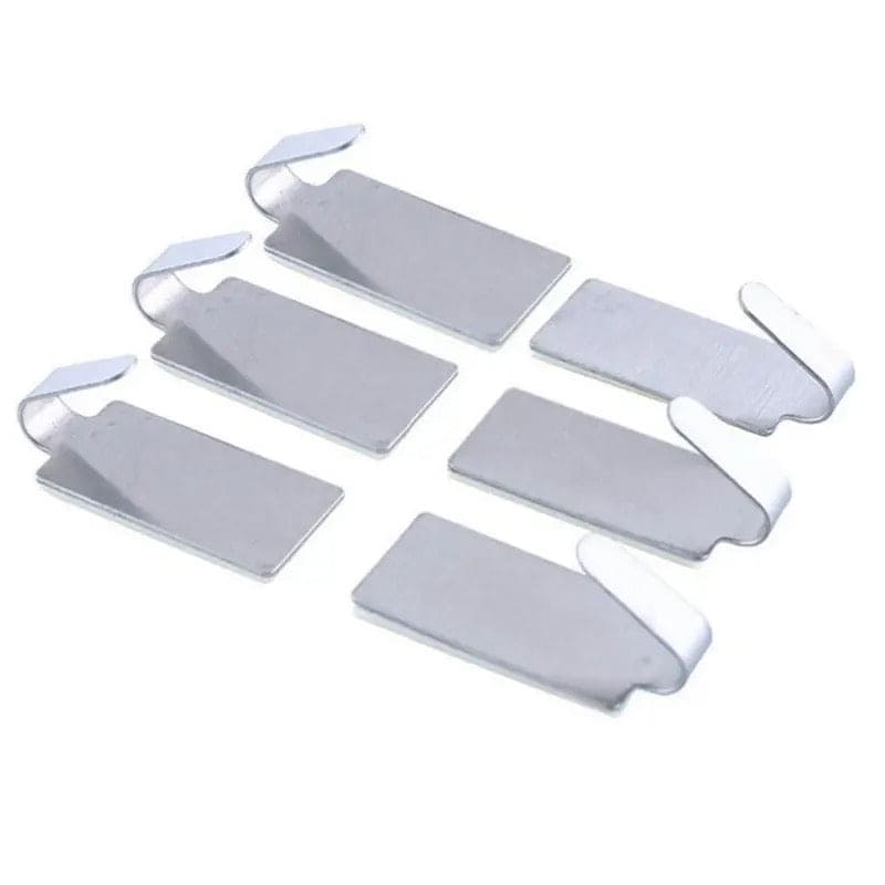 Set Of 6 Steel Hooks, Kitchen Bathroom Wall Bracket Shelf, Metal Commands Hook, Wall Mounted Razor Brackets, Self Adhesive Metal Towel Hooks, Bathroom Home Storage Organization Hooks