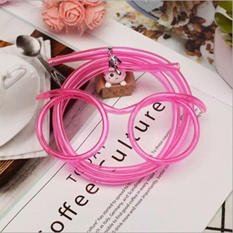 Funny Soft Flexible Straw Glasses, Plastic Drinking Straws, Crazy Fun Loop Straws, Unique Drinking Tube, Flexible Soft Drink Eyeglasses, Crazy Funky Drinking Tube For Party Supplies