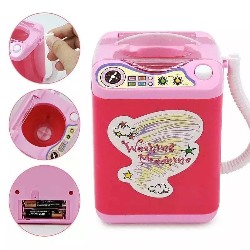 Mini Makeup Brush Cleaner Device, Mini Child Washing Machine Toy, Portable Automatic Cute Cosmetic Powder Puff Washing Machine, Makeup Brushes Cleaner