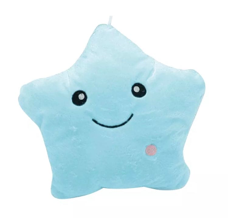 Creative 34cm Luminous Star Shaped Plush Pillow, Twinkle Star Light Up Plush Pillow