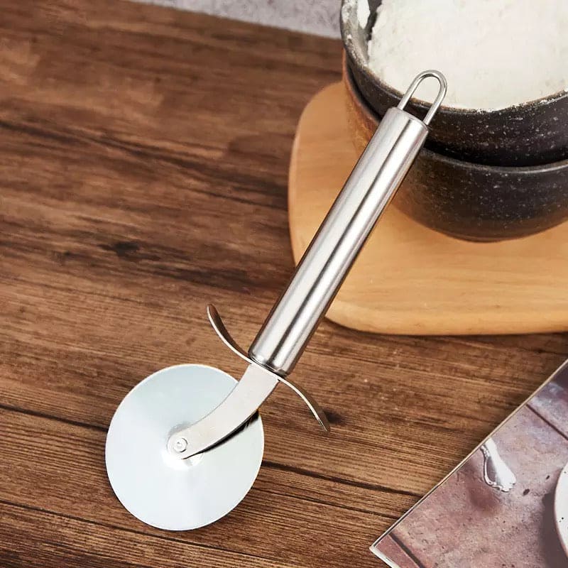 Stainless Steel Pizza Slicer, Pizza Knife Bread Cake Divider, Portable Pie Pizza Shovel Baking Accessories, Glad Pizza Cutter Wheel