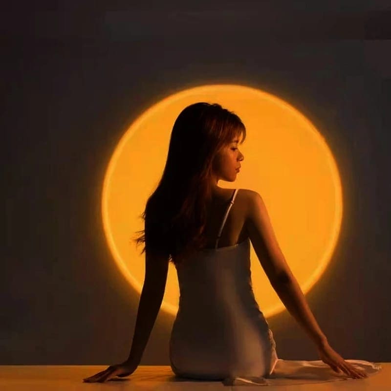 Sunset Projector Lamp, Atmosphere Led Night Light For Bedroom, Coffee Shop Background Wall Decoration, USB Table Lamp, 180˚ Degree Rotation Led Night Light