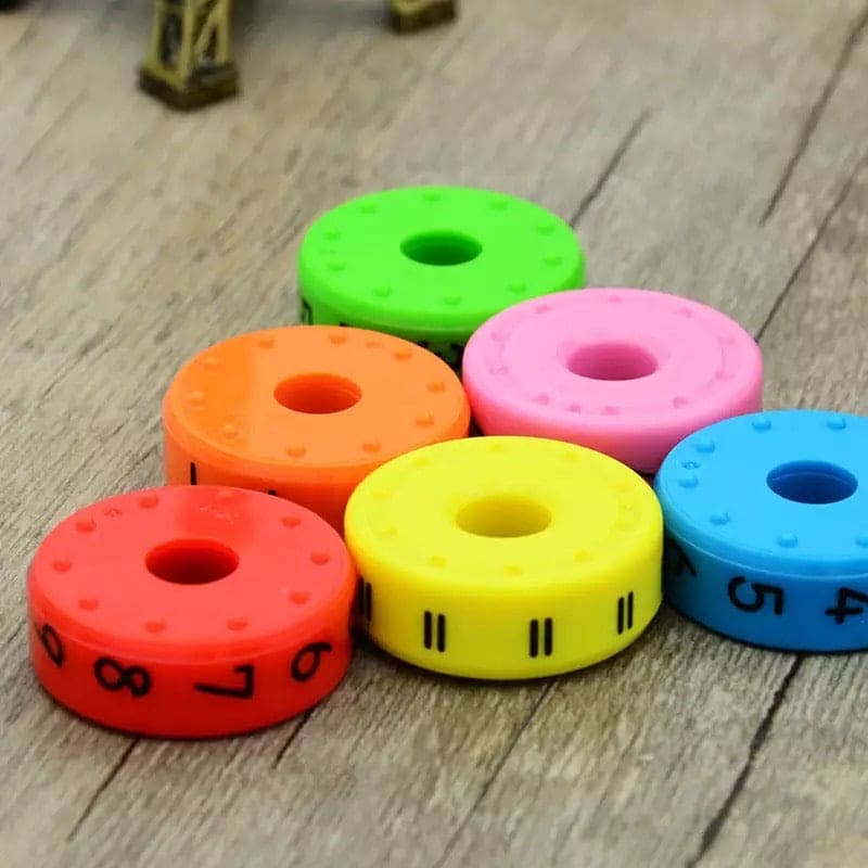 Magnetic Educational Plastic Toy For Children, 6 Pcs Magnetic Math Assembling Puzzle, Educational Block Calculate Game For Kids
