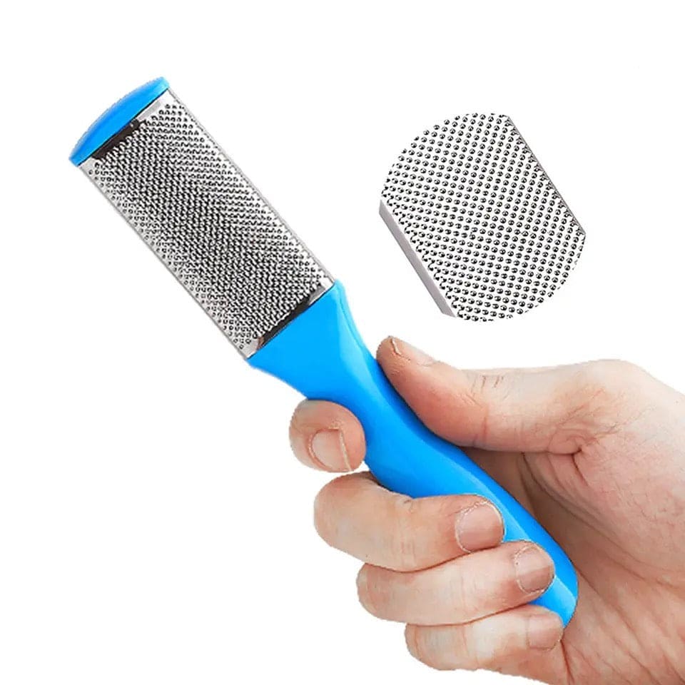 Double Sided Foot Filer, Professional Pedicure Foot Filer, Stainless Steel Foot Scrubber, Hard Skin Removers, Callus Dead Skin Remover, Anti-slip Plastic Handle Pedicure Tool, Stainless Steel Dead Skin Scrapper