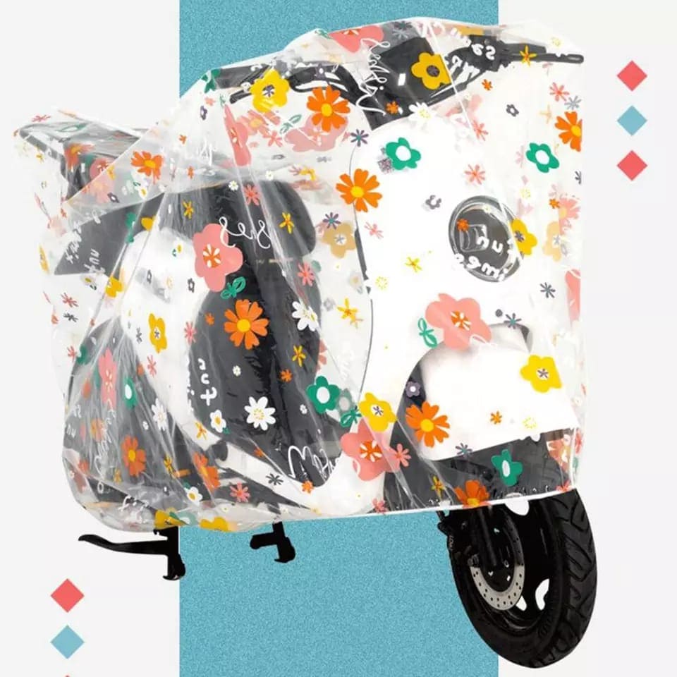Bike Printed Dustproof Cover, Thicken Waterproof Cover, Protective Clothing, Motorcycle Rain Shield, Washable Sunscreen Sleeve Protector