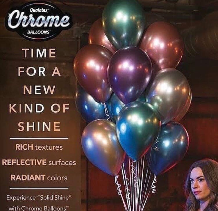 Pack Of 10 Metallic Balloons