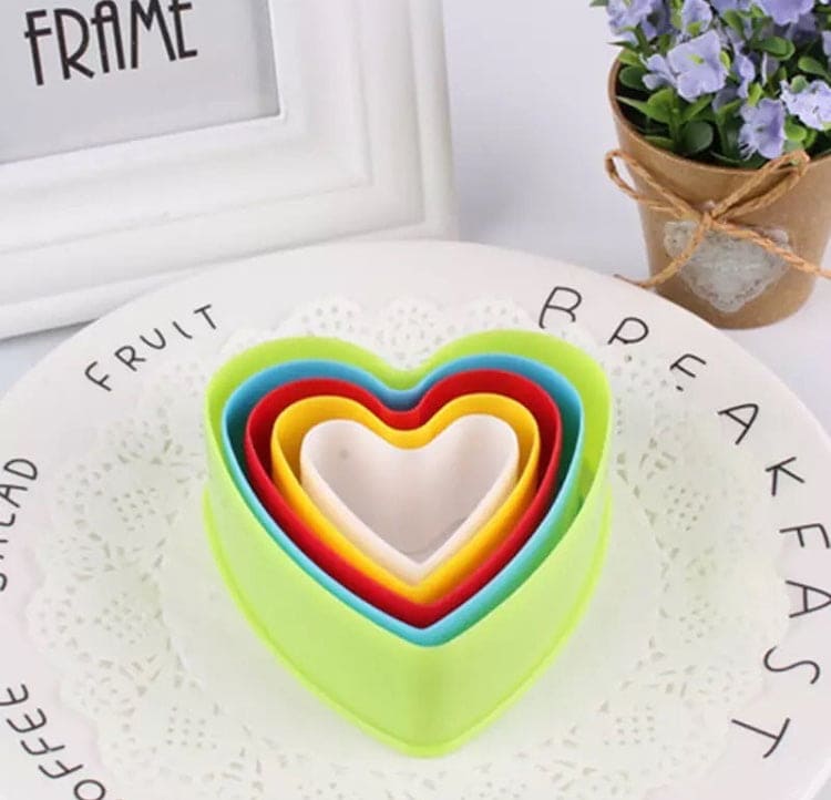 Set Of 5 Colorful Biscuit Cookie Cutter, Mini Cookie Cutters Set, Geometric Shapes Colorful Cookie Biscuit Cutter Set