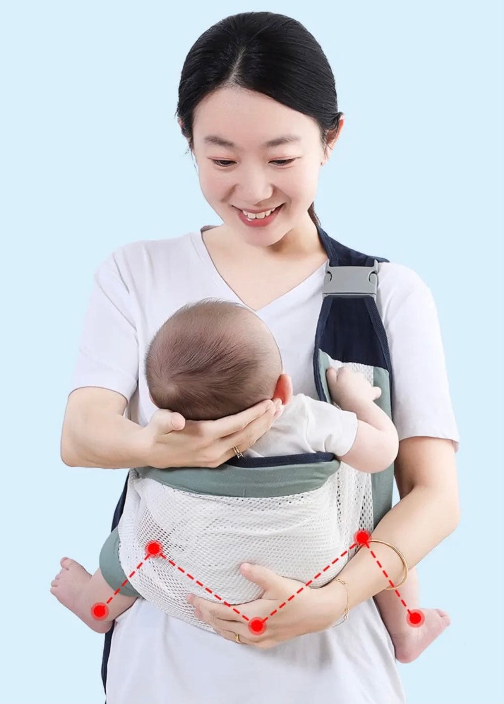 Baby Cling Wrap, Multifunctional Baby Carrier Ring Sling, Carrier Comfortable Infant Kangaroo, Baby Toddler Carrier, p Seat For Newborn Multi-function Infant Sling Carrier