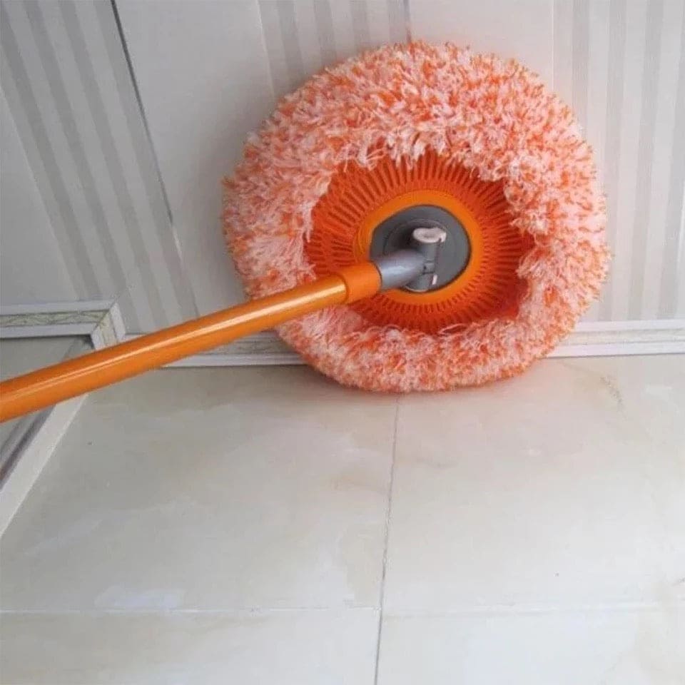 Round Spin Mop For Wash, Multifunctional Wash Floor Mop, Three Section Telescopic Handle Household Tool, Glass Floors Car Wash Mop, Rotating Wall Cleaning Mop