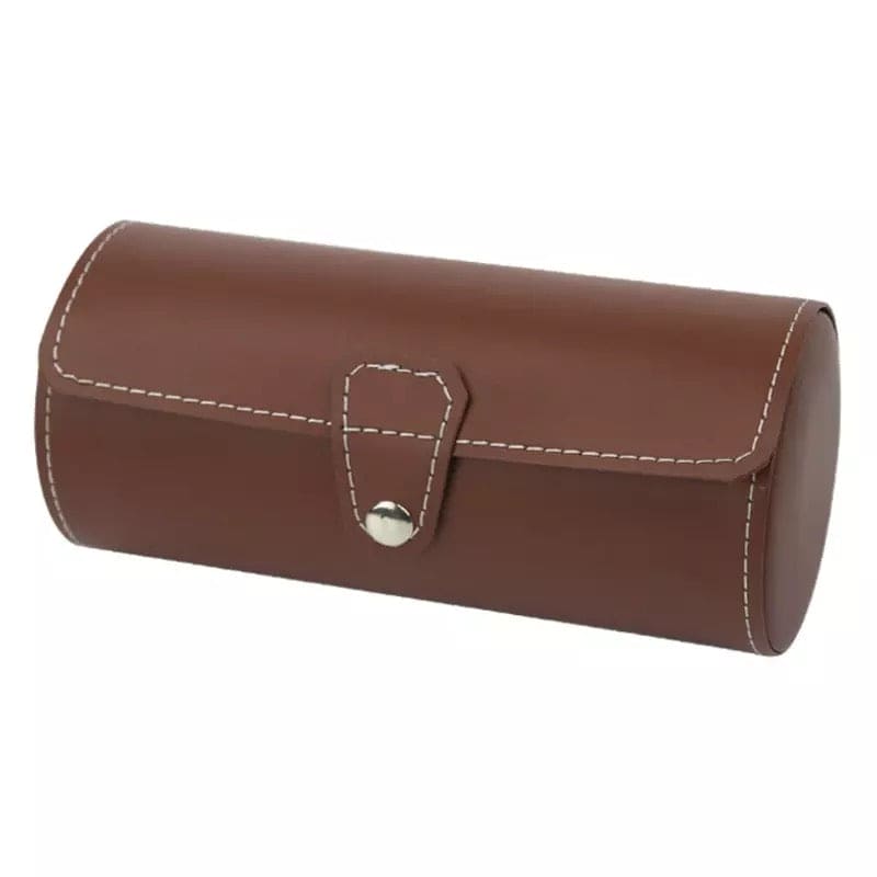 3 Slots Watch Roll Travel Case, Portable Vintage Leather Display Watch Storage Box, Watch Organizers, Wristwatch Box, Watch Roll, Portable Vintage Leather Display Watch Storage Box, Travel Watch Holder