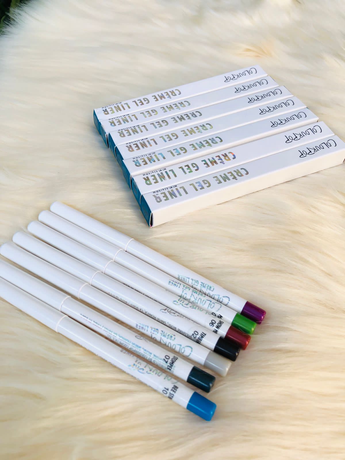 Set Of 7 Creamy Twist Gel Eyeliner, Color Pop Kajal, Intense Gel Eyeliner, Gel Eyeliner Pencil