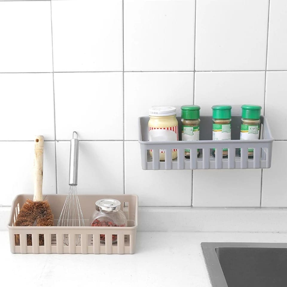 Wall Mounted Shower Caddy Bathroom Shelf, Toilet Shampoo Soap Holder, Cosmetic Storage Rack, Wall Mounted Kitchen Storage Rack