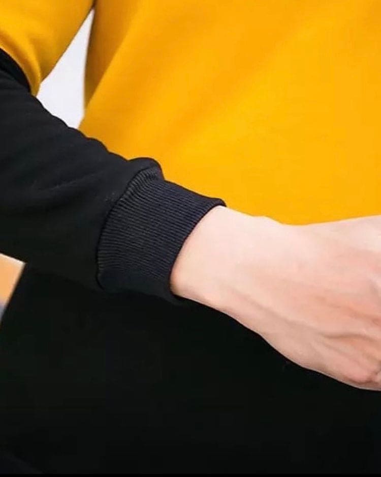 1 Pair Children Cool Tracksuit, Girl Boy Autumn Clothes Set, Contrast Color Long Sleeve Round Neck Sweatshirt + Elastic Waist Trousers