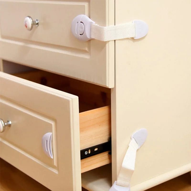 Child Safety Locks For Drawers And Doors - White Price in Pakistan