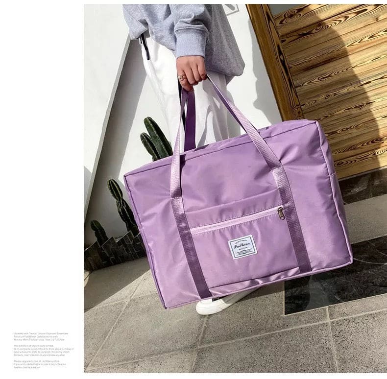 Travel Hand Bag, Nylon Waterproof Fitness Clothing Shoulder Bag, Large Capacity Folding Travel Bag, Luggage Bag For Moving House Business Trip Travel