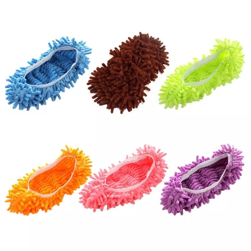 Dust Cleaning Grazing Slippers, Floor Cleaning Lazy Shoe Cover, Microfiber Duster Cloth, Multi-Function Duster Mop Slippers, Washable Reusable Microfiber Foot Socks