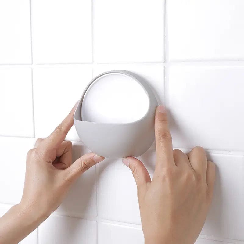 Plastic Suction Cup Soap Dish, Bathroom Sundries Storage Holder, Sucker Toothbrush Soap Box, Home Organizer Shelf Sink Sponge Holder, Multifunctional Bathroom Soap Holder, Wall Soap Dish