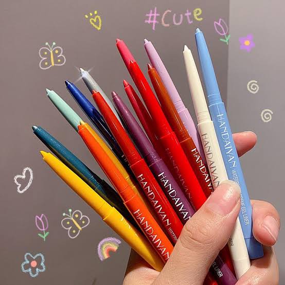 Set Of 12 Handaiyan Cream Gel Eyeliner, Waterproof Matte Eyeliner Gel, Ultra Fine Eyeliner Pencil, Pearl White Brighten Silkworm Shadow Women Eyeliners Pen, Long Lasting Matte Eye Liner, Makeup Cosmetic Beauty Colorful Liner