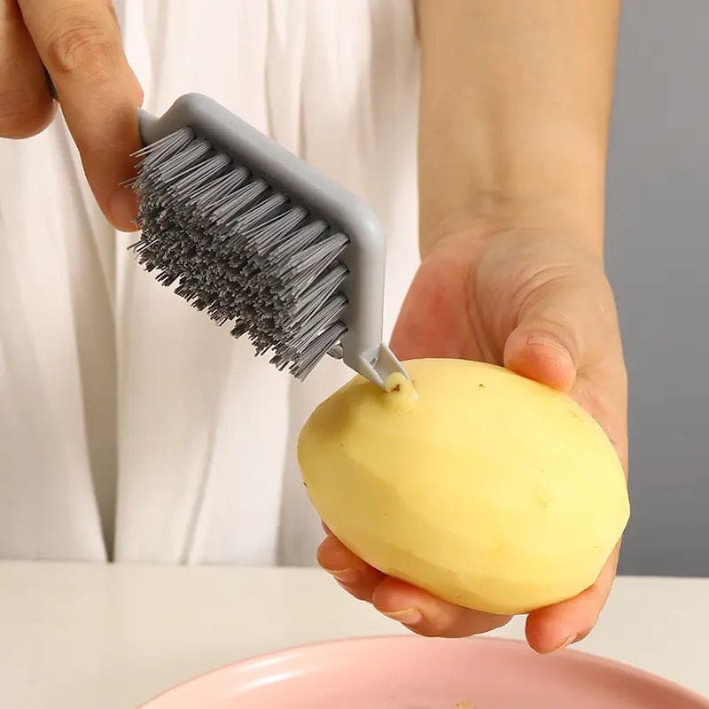 5 In 1 Sharp Peeler, Fruit Peeler With Brush, Kitchen Vegetable Cleaning Brush, Plastic Vegetable Fruit Peeler, Creative Vegetable Fruit Peeler Peeler for Brush Home Kitchen Tool