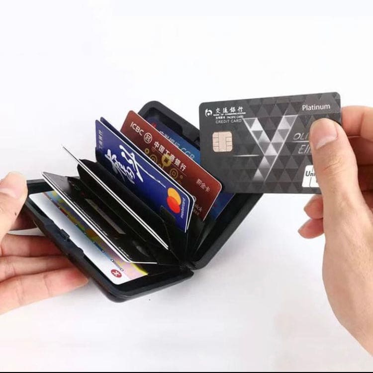 Plastic Business Card Holder, Waterproof Stainless Steel Card Case, Solid Credit Card Holder, Money Bag Storage Travel Wallet
