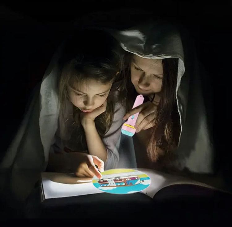 Flashlight Projector Torch Lamp, Toy Cute Cartoon Creativity Toy Torch Lamp Flashlight Projector Toy Baby Sleeping Story Book Toy Lamp, Bedtime Night Light, Fun Toys For Baby Toddlers