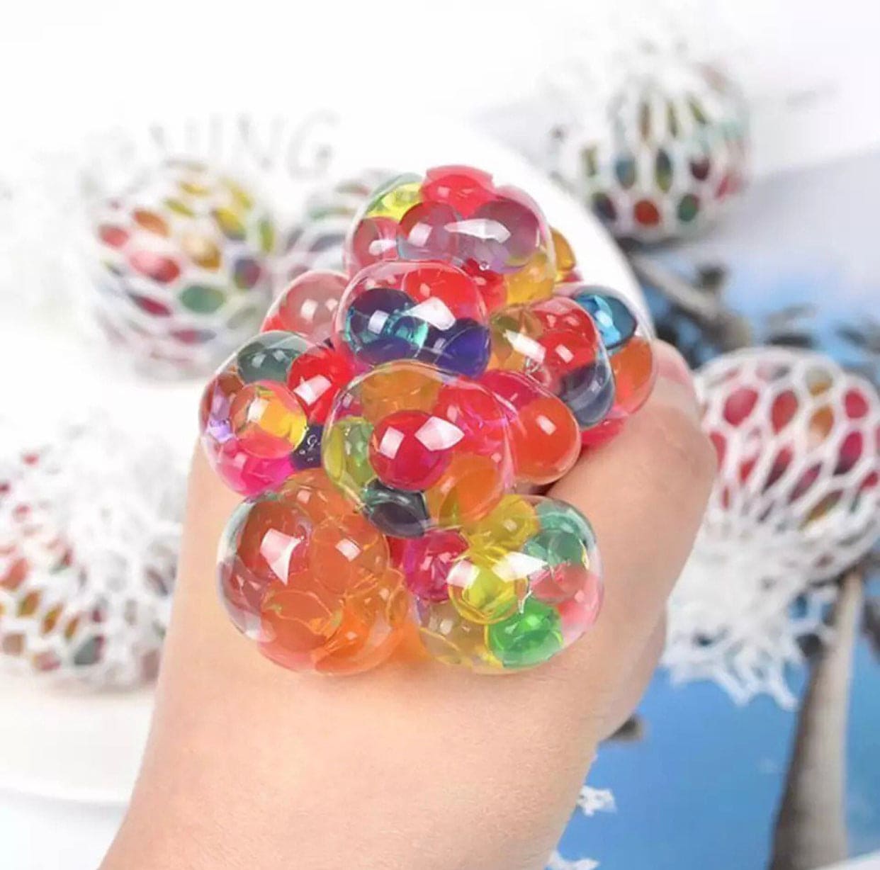 Grape Style Soft Squishy Stress Decompression Squeeze Balls, Anti-Stress Squeeze Grape Balls, Anxiety Relief Squeezing Squishy Balls for Kids, Sensory Fidget Toy
