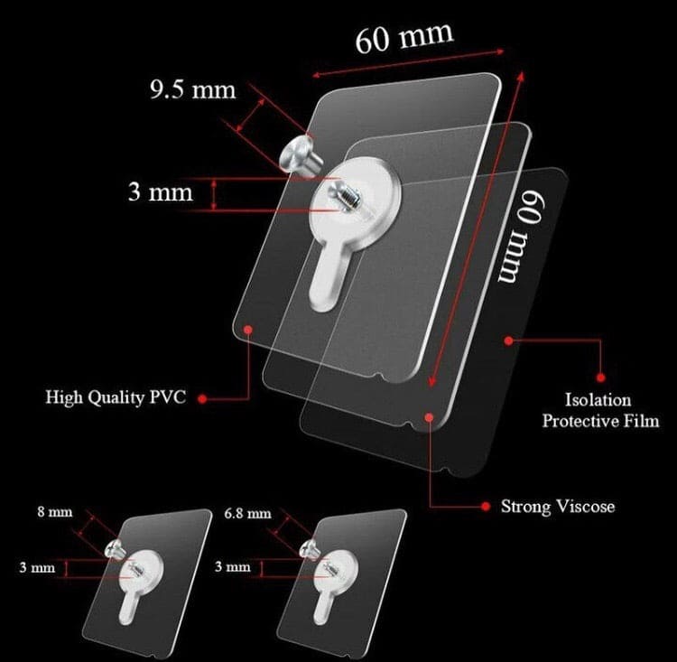 Set Of 10 Self-Adhesive Wall Screw Sticker Punch-Free Installation, Detachable Screw Wall Mount Sticker
