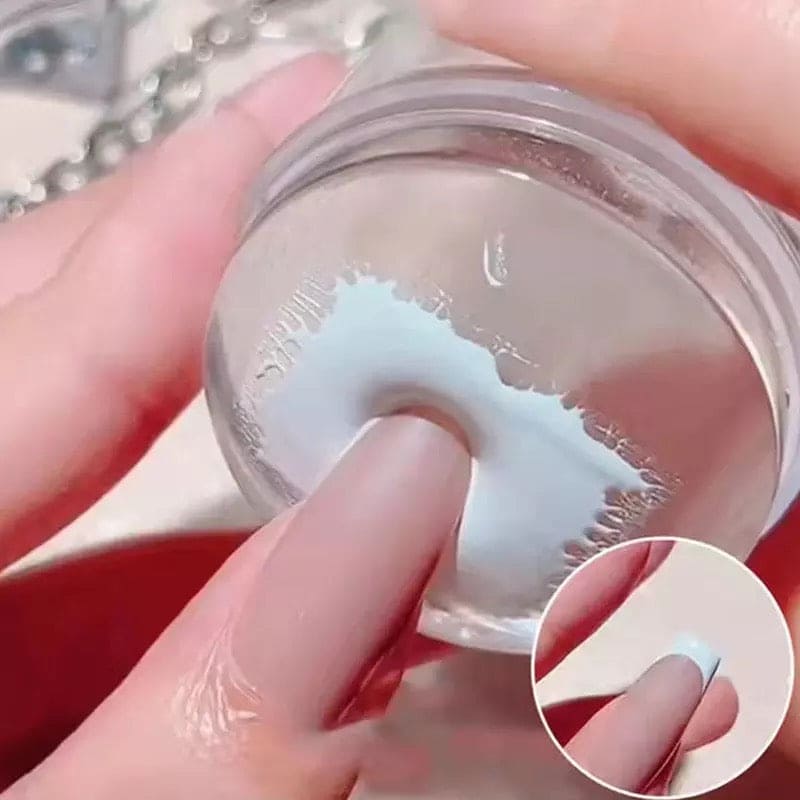 Nail Stamper, Nail Art Stamper, French Nails Silicone Stamp, Nail Art Stamping Tool, Art Jelly Silicone Stamper With Cap, Nail Stamper Manicure Tools