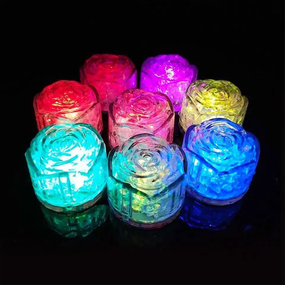 Multicolor LED Ice Cubes, Glowing Ice Cubes, Luminous Ice Cubes, Led Flash Ice Drink Cup Sensor Glow Light, Automatic Flashing Sensor Cubes, Liquid Sensor Reusable Ice Cube, Decor Induction Light Bar Party Supplies