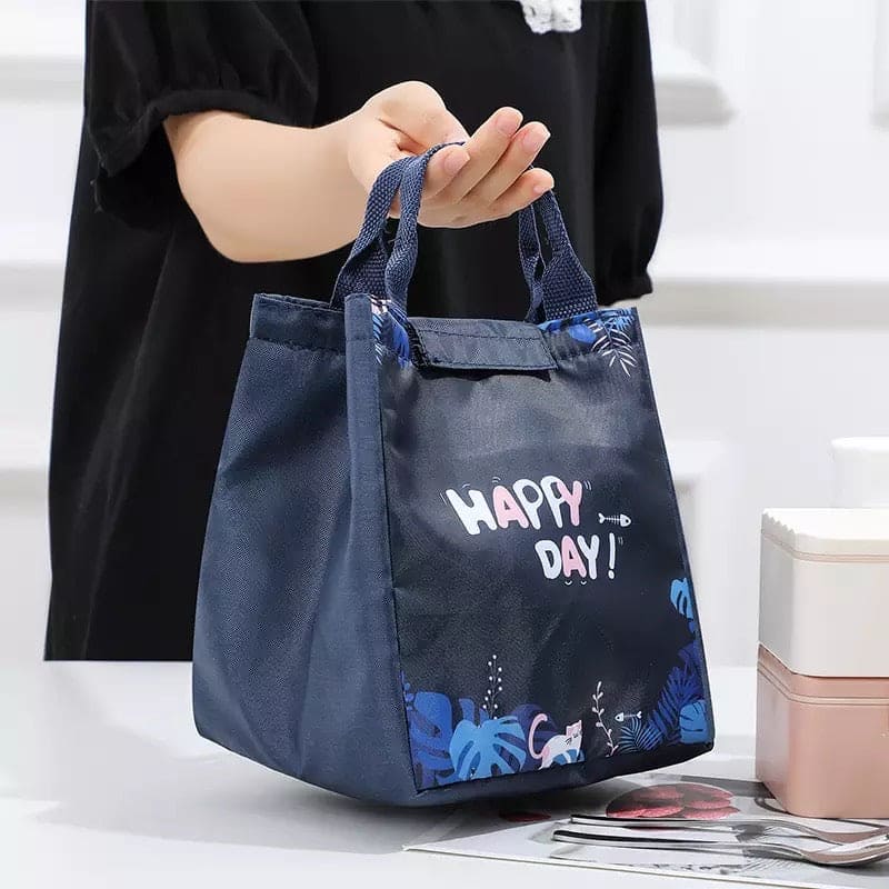 Thermal Food Picnic Lunch Bags, Functional Pattern Cooler Lunch Box Portable Insulated Canvas Lunch Bag, New Insulated Lunch Box Tote Bag