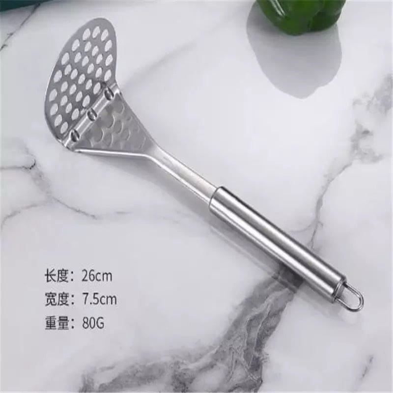 Hand Held Potato Masher, Pressed Potato Crusher, Potatoes Mud Pusher, Stainless Steel Smooth Musher, Kitchen Cooking Gadget, Stainless Steel Press Mashed Potato Tool