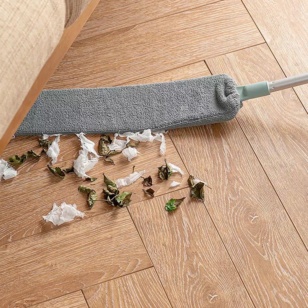 Long Handle Cleaning Duster, Bedside Dust Brush Long Handle Mop Household Bed Bottom Gap Clean Fur Hair Sweeping Dusty Microfiber Duster