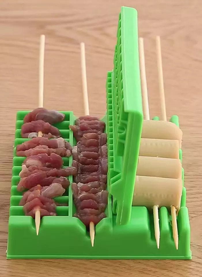 BBQ Stringing Machine, Multifunction Quickly Skewer Machine, Artifact Mutton Shashlik Skewer, BBQ Barbecue Stringing Machine, Outdoor Barbecue Supplies Accessories Barbecue Gadgets