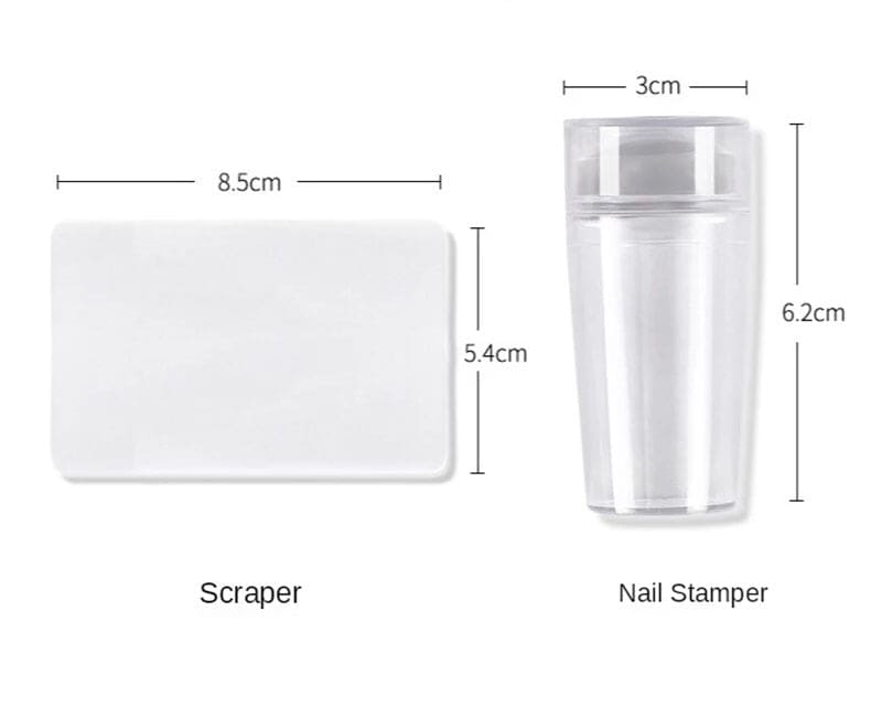 Nail Stamper, Nail Art Stamper, French Nails Silicone Stamp, Nail Art Stamping Tool, Art Jelly Silicone Stamper With Cap, Nail Stamper Manicure Tools