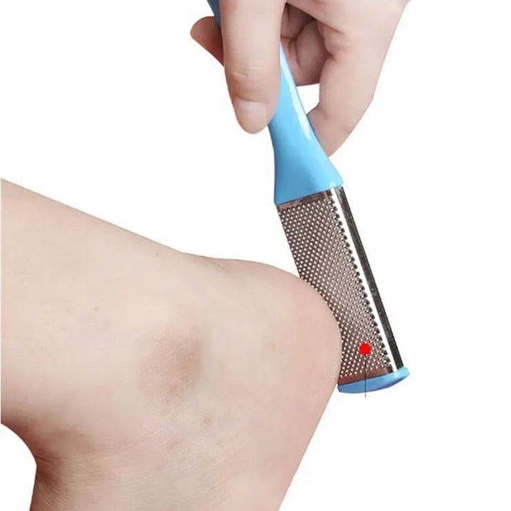 Double Sided Foot Filer, Professional Pedicure Foot Filer, Stainless Steel Foot Scrubber, Hard Skin Removers, Callus Dead Skin Remover, Anti-slip Plastic Handle Pedicure Tool, Stainless Steel Dead Skin Scrapper