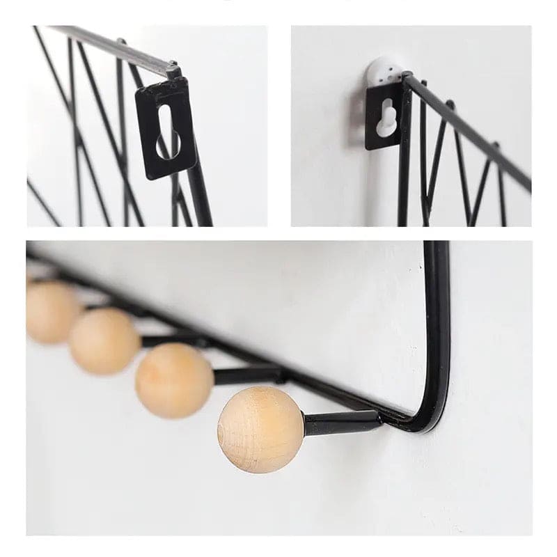 Criss Cross Wall Shelf, Creative Home Wall Hook, Iron Grid Wall-mounted Storage Rack, Home Ornaments Display Holder, Simple Nordic Wrought, Decoration Housekeeper, Living Room Kitchen Wall Storage Organizer