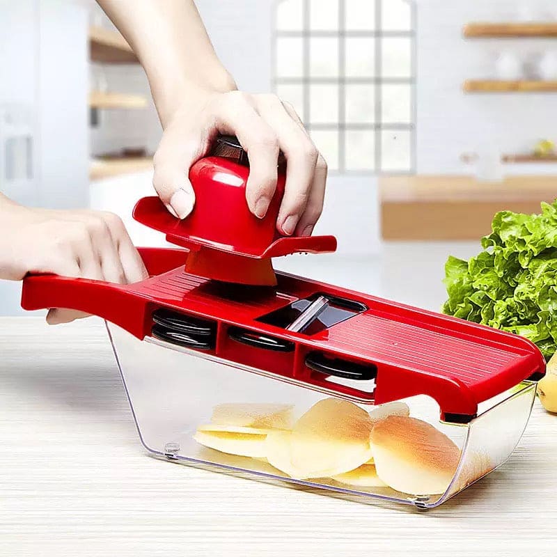 Creative 6 in 1 Vegetable Cutter, Multi Cutter Grater for Vegetables, Dicing Blades Slicer Shredder, Drain Grater Chopper Kitchen Accessories Tool, Mandolin Slicer Vegetable Grater