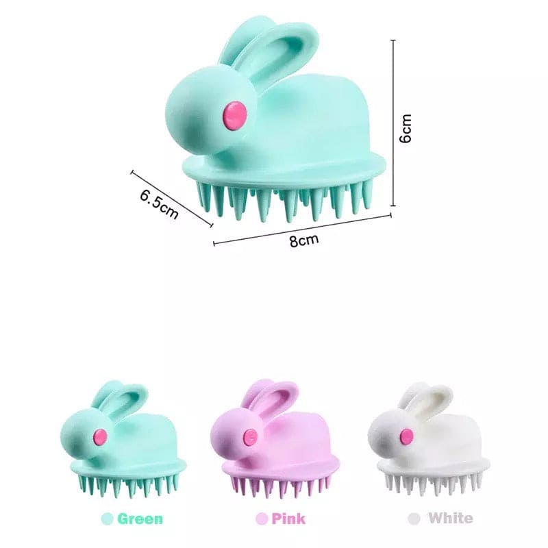 Silicone Rabbit Baby Bath Brush, Hair Washing Comb Shower Brush, Bath Spa Slimming Massage Brush, Soft Glue Shampoo Brush, Head Body Scalp Massage Brush, Children Bath Brush