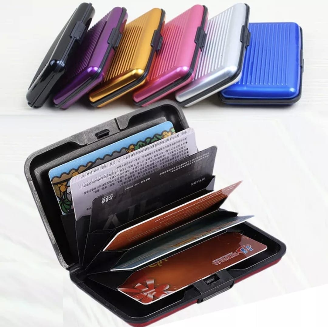 Plastic Business Card Holder, Waterproof Stainless Steel Card Case, Solid Credit Card Holder, Money Bag Storage Travel Wallet