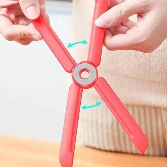 Convenient Folding Cutlery Insulation Pad, Cross Adjustment Placemat Pot Bowls, Kitchen Supplies Dining Table Decor Heat-proof Mat, Collapsible X Shaped Design Silicone Trivets