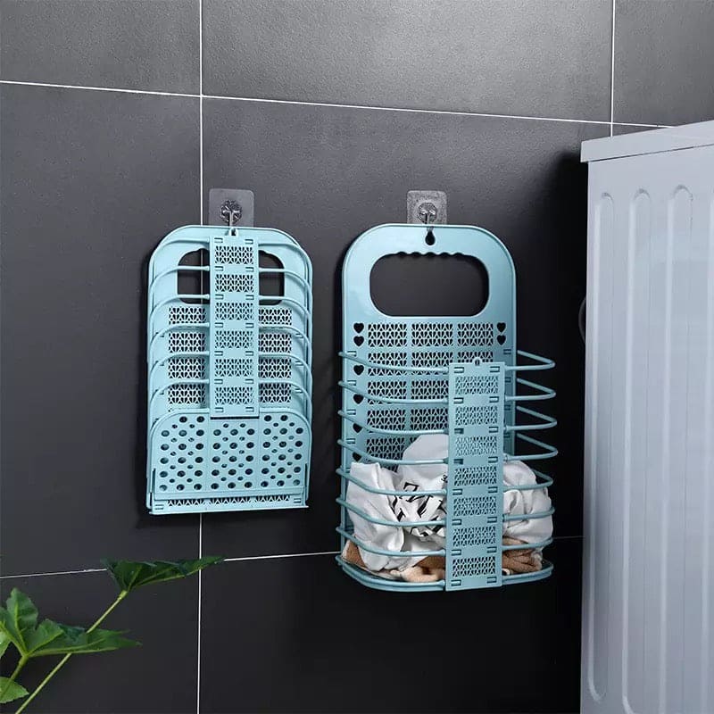 Foldable Laundry Basket, Wall Mounted M Breathable Dirty Clothes Storage Basket, Hanging Bathroom Clothes Laundry Organizer