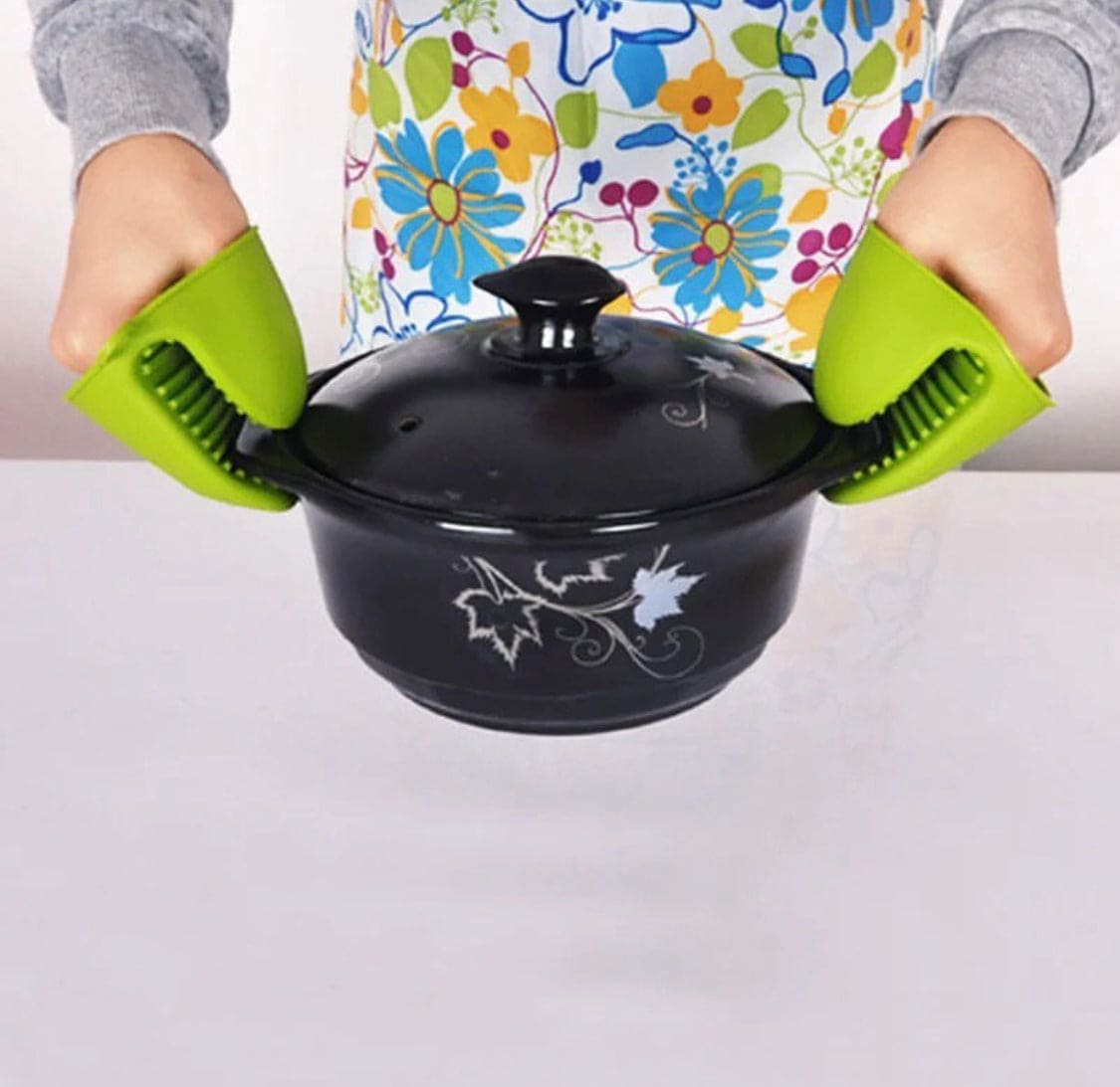 Set Of 2 Crab Pot Gripper, Silicone Heat Resistant Gloves Clips, Insulation Non Stick Anti Slip Pot Bowler Holder Clip, Bowel Holder Clip Oven Mitts, Cooking Baking Oven Mitts