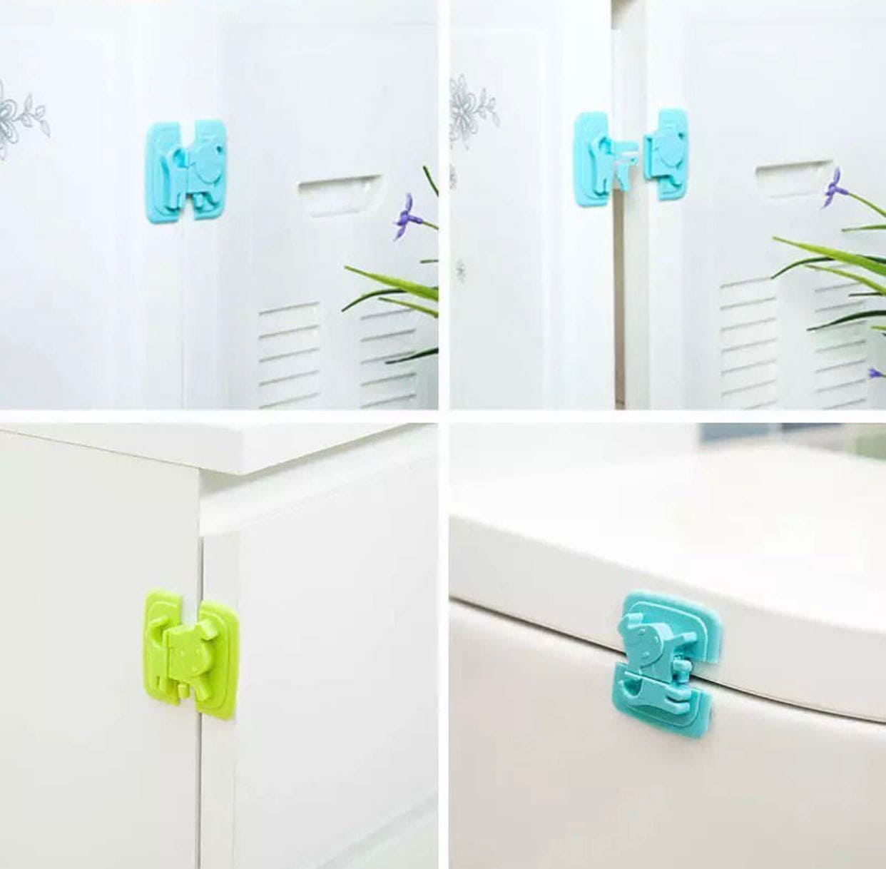 Cartoon Puppy Cabinet Safety Anti Pinch Child Lock, Multifunctional Baby Safety Lock, Cabinet Corner Closet Wardrobe Latch, Puppy Shape Safety Fridge Door Locks