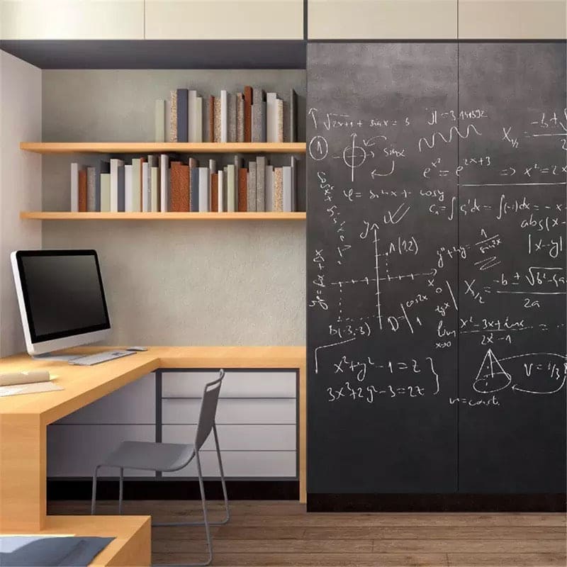 Green Chalk Board Wall Sticker For Kids, Self-adhesive Drawing Writing Teaching Board, Erasable Black Board Wall Sheet