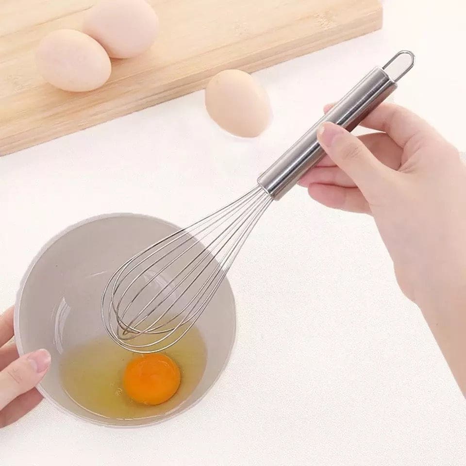 Stainless Steel Balloon Whisk Beater, Kitchen Baking Tools, Egg Beater Mixer Kitchen Tool, Household Kitchen Baking Mixing Tool, Handheld Whisk for Blending, Whisking, Beating, Stirring And Mixing