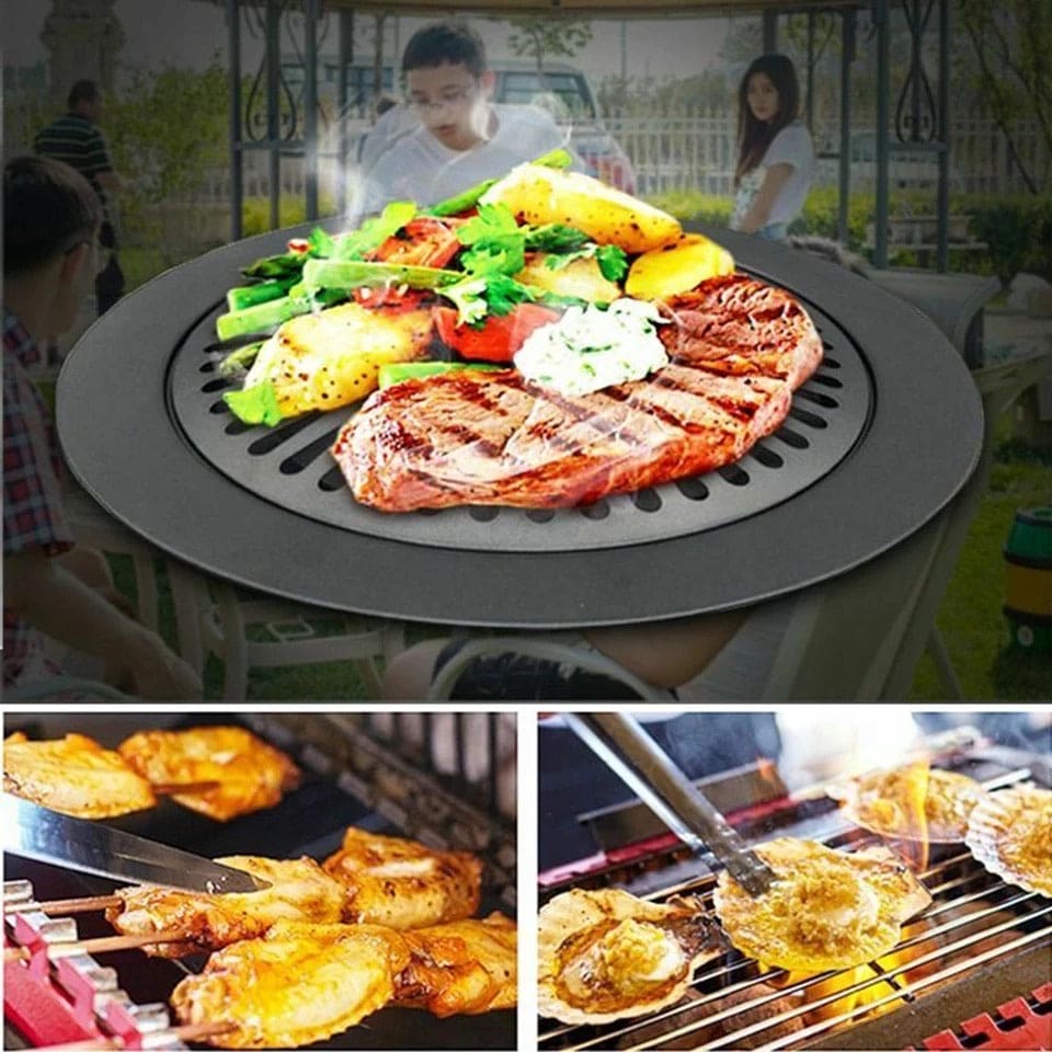 Round Barbecue Grill, Stainless Steel Bbq Grill, Bonfire Grill Stove