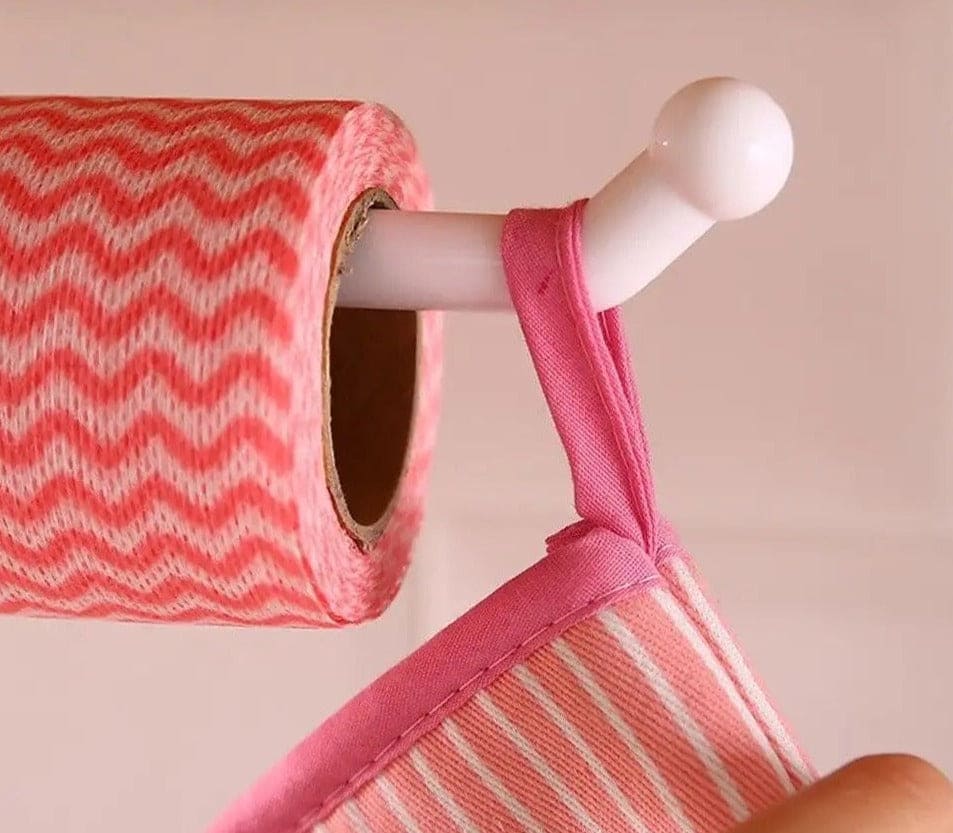 Cabinet Tissue Holder, Wall Mounted Towel Hanger Rack Bar, Cabinet Rag Storage Organizer, Wall Mounted Adjustable Towel Hanger for Kitchen Bathroom, Cabinet Paper Sucker Holder, Napkin Towel Rack Shelf Hook