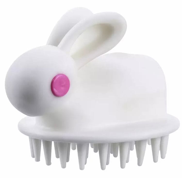 Silicone Rabbit Baby Bath Brush, Hair Washing Comb Shower Brush, Bath Spa Slimming Massage Brush, Soft Glue Shampoo Brush, Head Body Scalp Massage Brush, Children Bath Brush