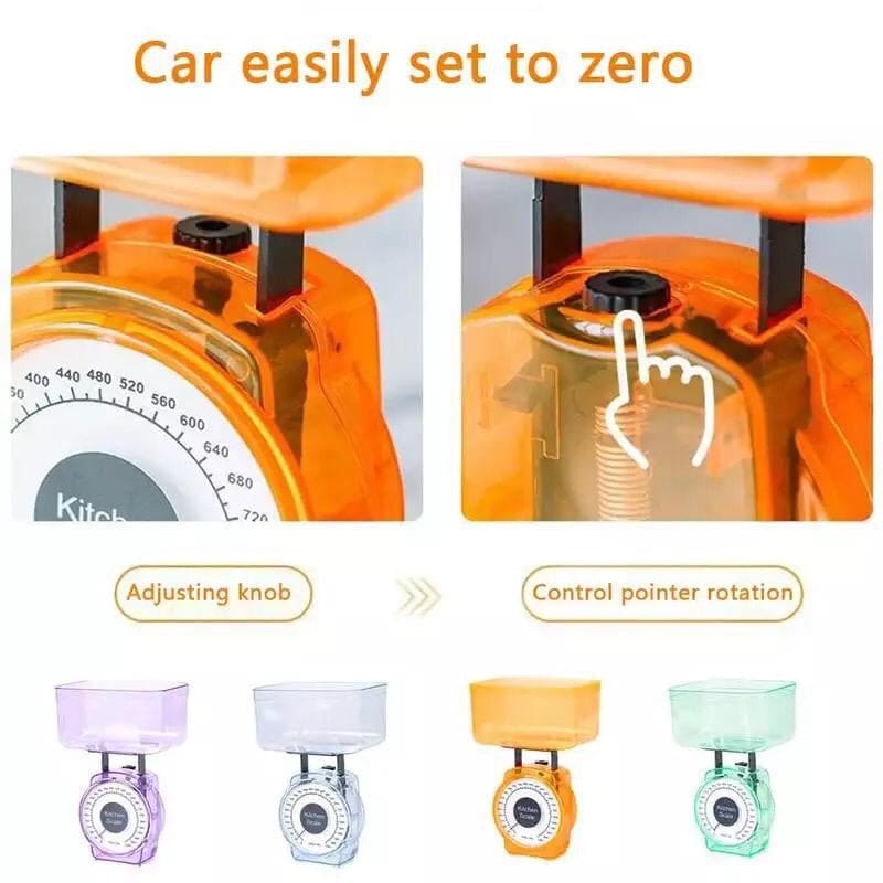 Mini Kitchen Scale With Tray Bowl, Measuring Weight Tool, Measure and Compass Mechanical Scales